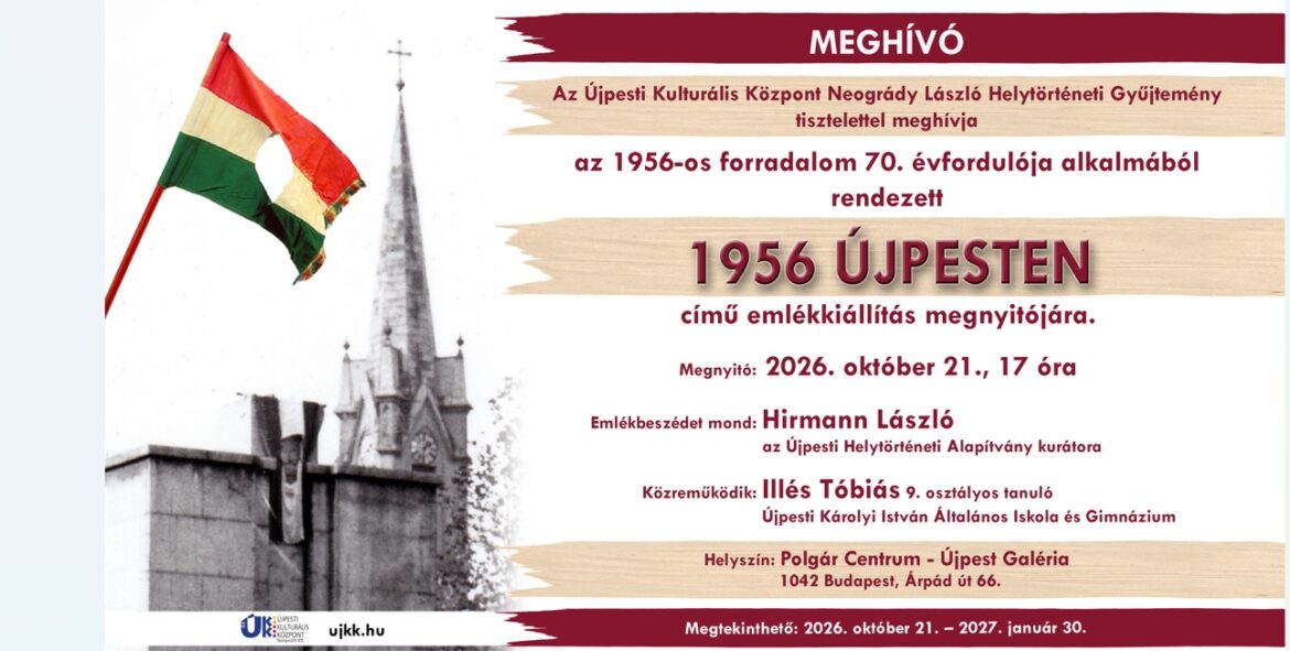 1956 Újpesten emlékkiállítás