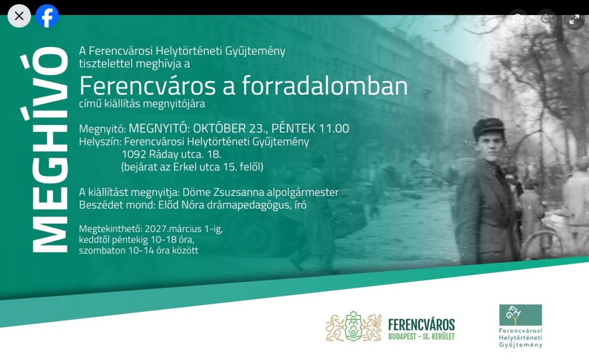 Ferencváros a forradalomban – kiállítás és helytörténeti séta
