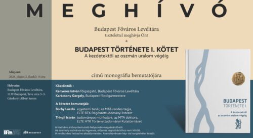 Budapest története I. kötet bemutató